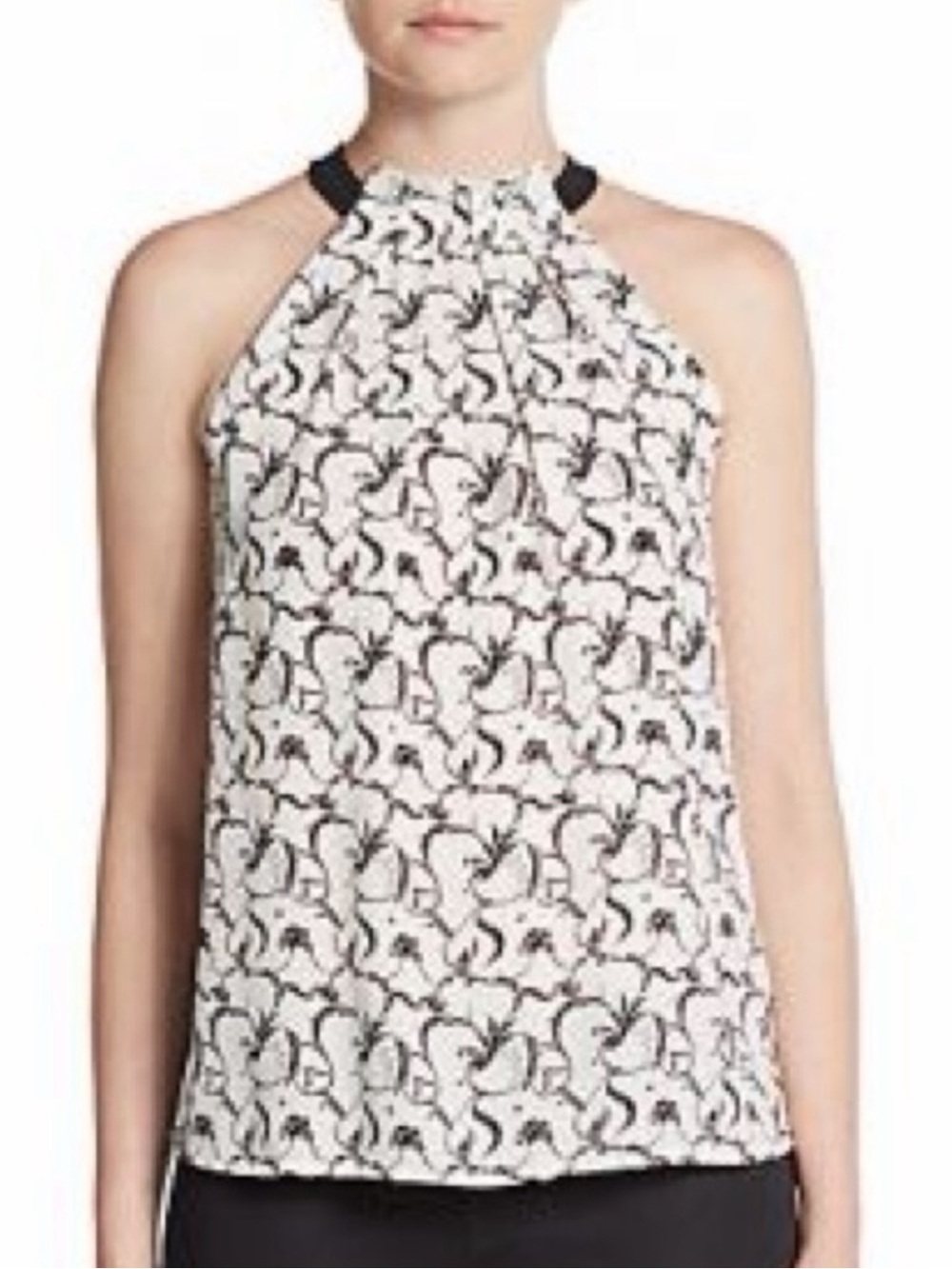 A.L.C. Mari Silk Halter Top